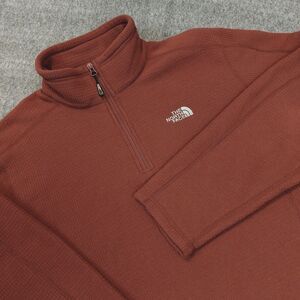 The North Face Mens L Waffle Knit 1/4 ZIp Pullover Sweater